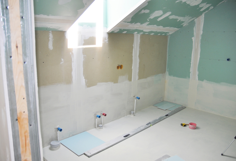 Close,Up,On,House,Attic,Bathroom,Remodeling,Indoor.,Skylight,Window,