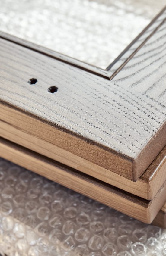New,Smooth,Wooden,Frames,For,Furniture,Facades,Lie,On,Plastic