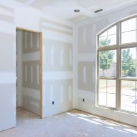 Gypsum,Plaster,Walls,Are,In,Process,Of,Being,Finished,For
